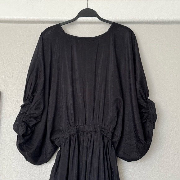 Banana Republic Eliana Cotton Silk Black Full Sleeve Dress Size Small - Picture 10 of 14